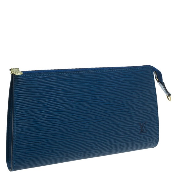 Louis Vuitton Blue Epi Leather Accessories Pochette w/ Dust Bag and COA - Picture 2 of 15